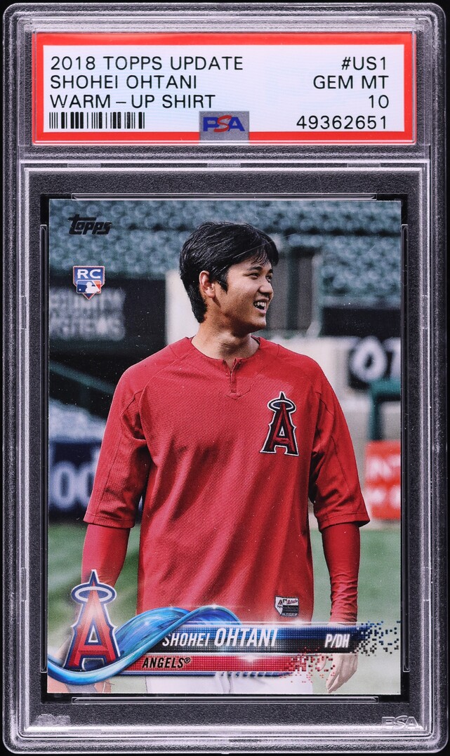 2018 Topps Update Warm Up Shohei Ohtani ROOKIE #US1 PSA 10 GEM MINT