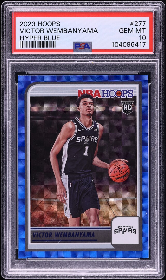 2023 Panini NBA Hoops Hyper Blue Victor Wembanyama ROOKIE #277 PSA 10 GEM MINT