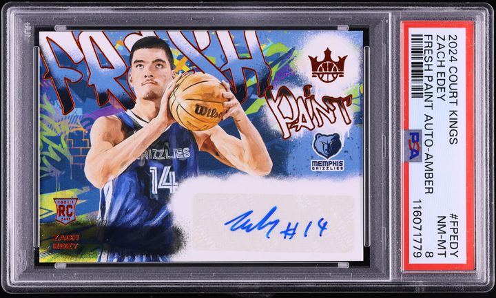 2024 Panini Court Kings Fresh Paint Amber Zach Edey RC AUTO /75