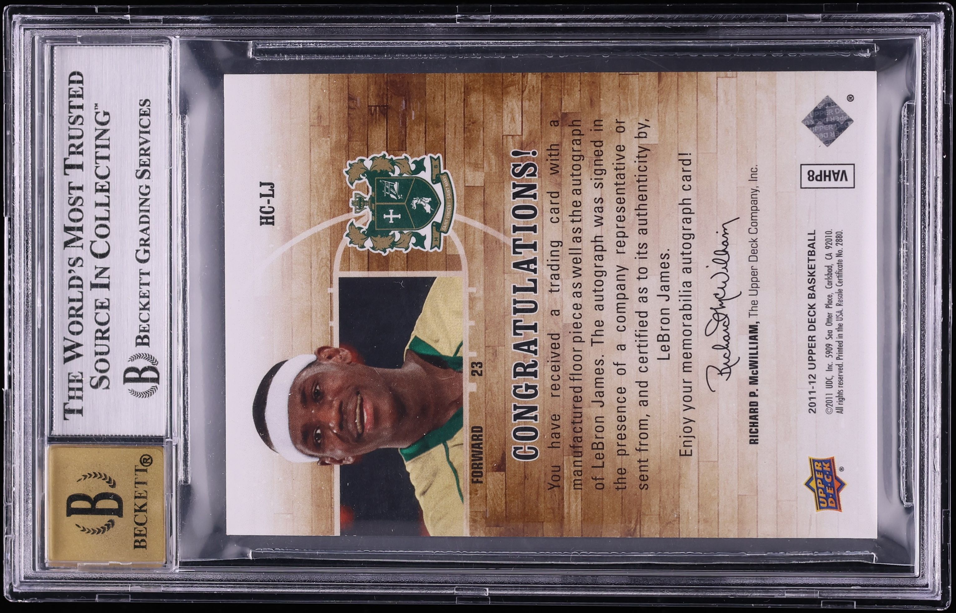 2011 SP Authentic Home Court Signatures LeBron James AUTO #HC-LJ