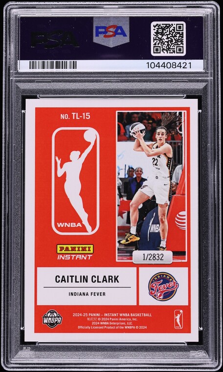 2024 Panini Instant WNBA The Logo Caitlin Clark ROOKIE /2832 #TL15 PSA 10 GEM