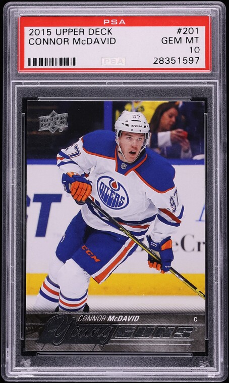 2015 Upper Deck Young Guns Connor McDavid ROOKIE #201 PSA 10 GEM MINT