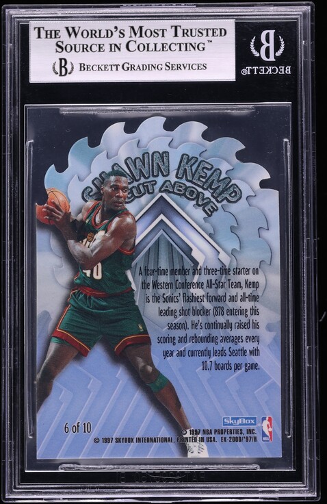 1996 Skybox E-X2000 A Cut Above Shawn Kemp #6 BGS 8.5 NM-MT+