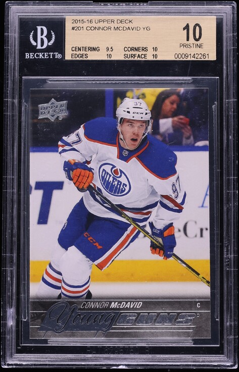 2015 Upper Deck Young Guns Connor McDavid ROOKIE #201 BGS 10 PRISTINE