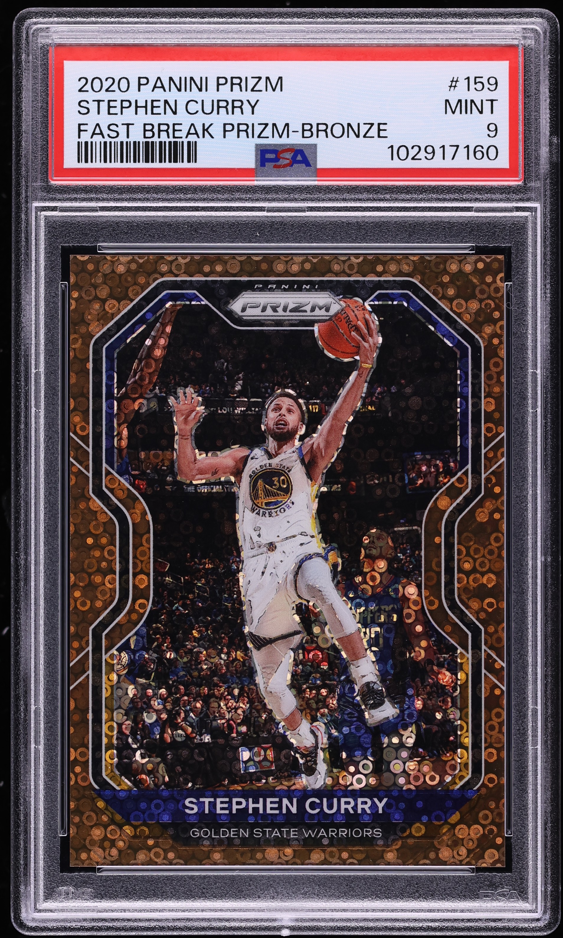 2020 Panini Prizm Fast Break Bronze Stephen Curry /20 #159 PSA 9