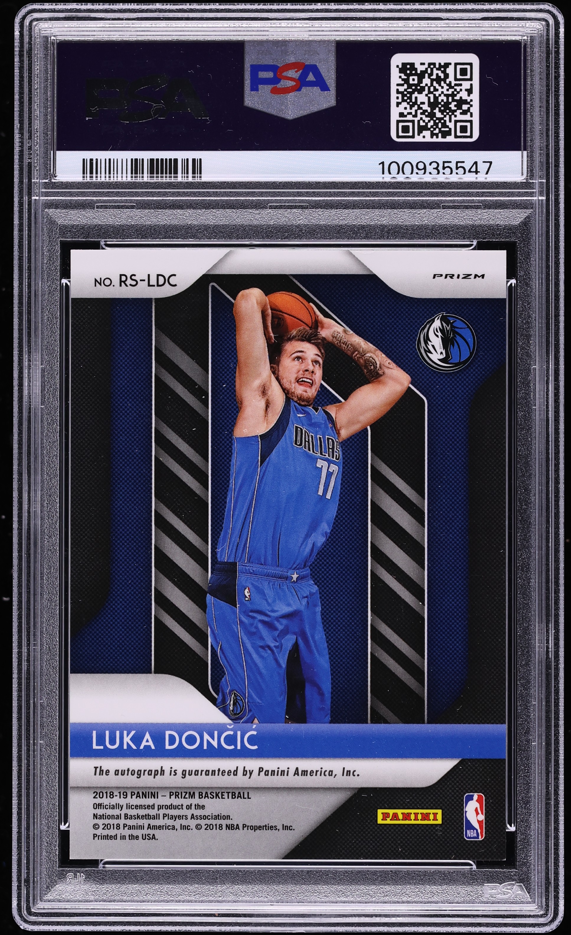 2018 Panini Prizm Choice Luka Doncic ROOKIE AUTO DNA 10 #RS-LDC