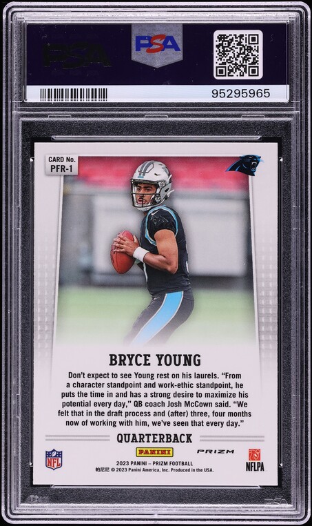 2023 Panini Prizm Flashback No Huddle Bryce Young ROOKIE #PFR-1 PSA 10 GEM MINT