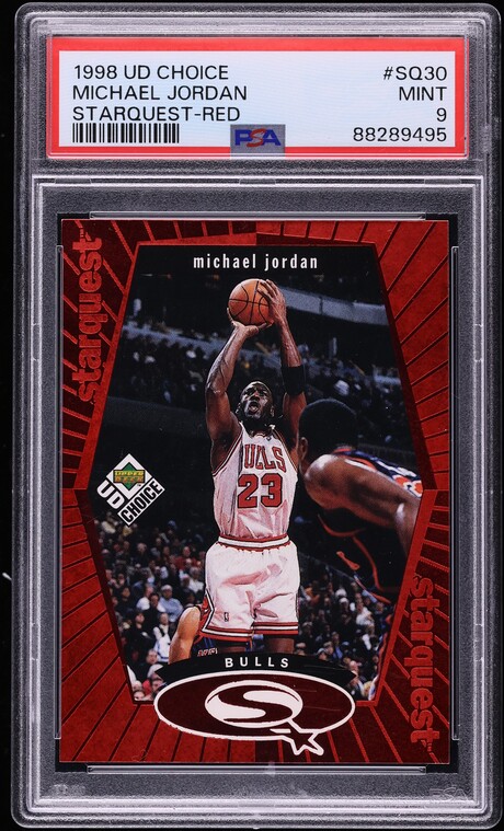 1998 Upper Deck Choice Starquest Red Michael Jordan #SQ30 PSA 9 MINT