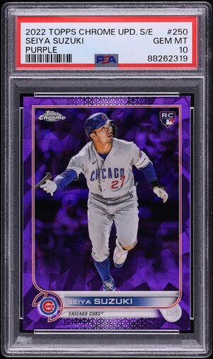 2022 Topps Chrome Update Sapphire Purple Seiya Suzuki ROOKIE /10