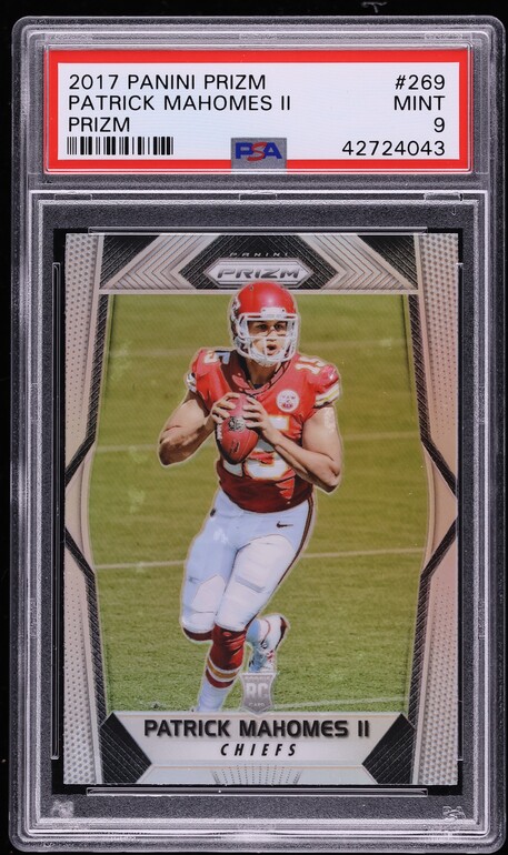 2017 Panini Prizm Silver Prizms Patrick Mahomes II ROOKIE #269 PSA 9 MINT