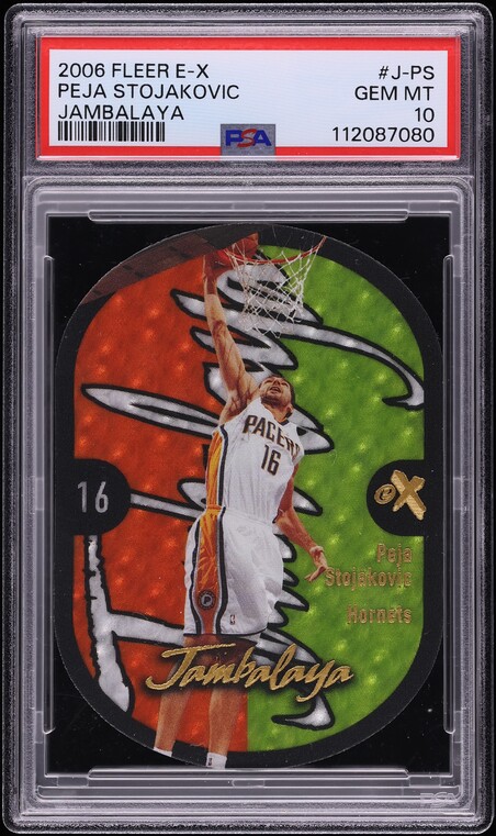 2006 Fleer E-X Jambalaya Peja Stojakovic #J-PS PSA 10 GEM MINT