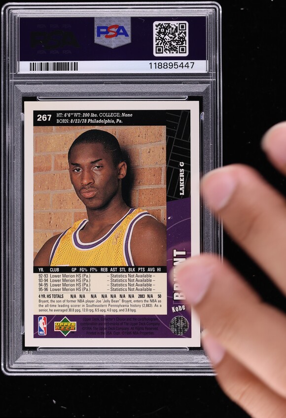 1996 Collector's Choice Kobe Bryant ROOKIE #267 PSA 10 GEM MINT