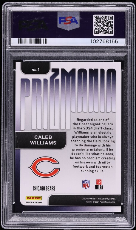 2024 Panini Prizm Prizmania Caleb Williams ROOKIE #1 PSA 10 GEM MINT