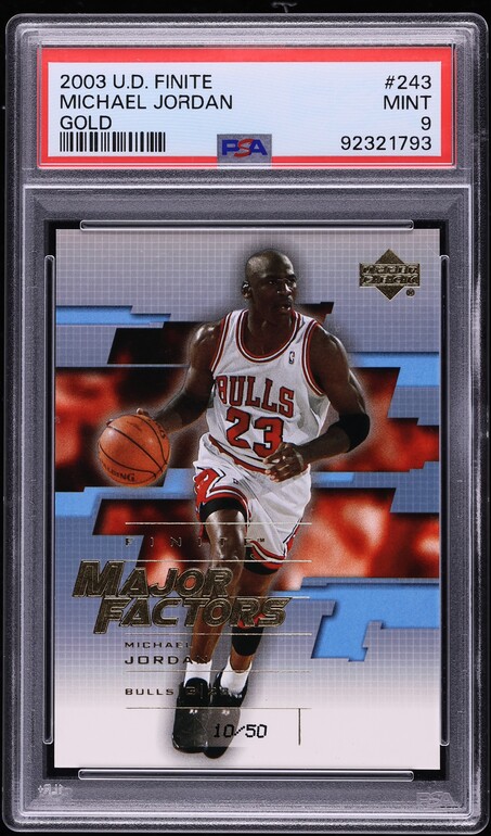 2003 Upper Deck Finite Gold Michael Jordan /50 #243 PSA 9 MINT