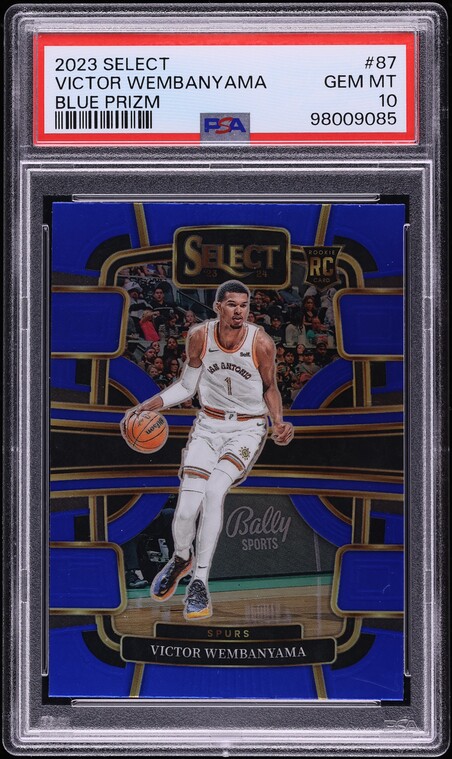 2023 Select Concourse Blue Prizm Victor Wembanyama ROOKIE #87 PSA 10 GEM MINT