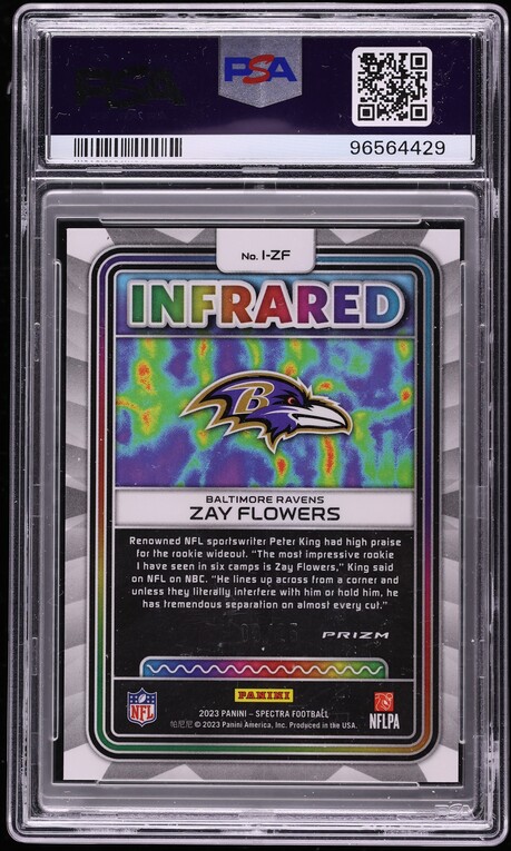 2023 Panini Spectra Infrared Meta Zay Flowers ROOKIE /25 #I-ZF PSA