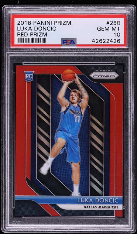 2018 Panini Prizm Red Luka Doncic ROOKIE /299 #280 PSA 10 GEM MINT