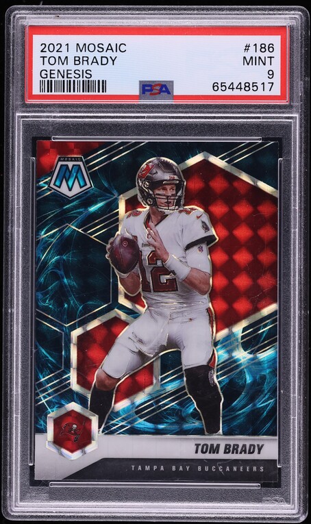 2021 Panini Mosaic Genesis Tom Brady #186 PSA 9 MINT