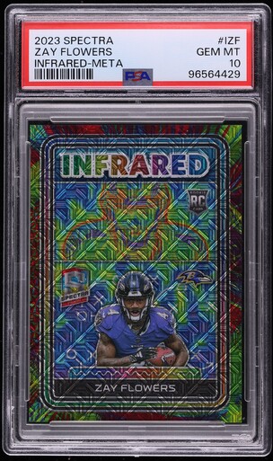 2023 Panini Spectra Infrared Meta Zay Flowers ROOKIE /25 #I-ZF PSA