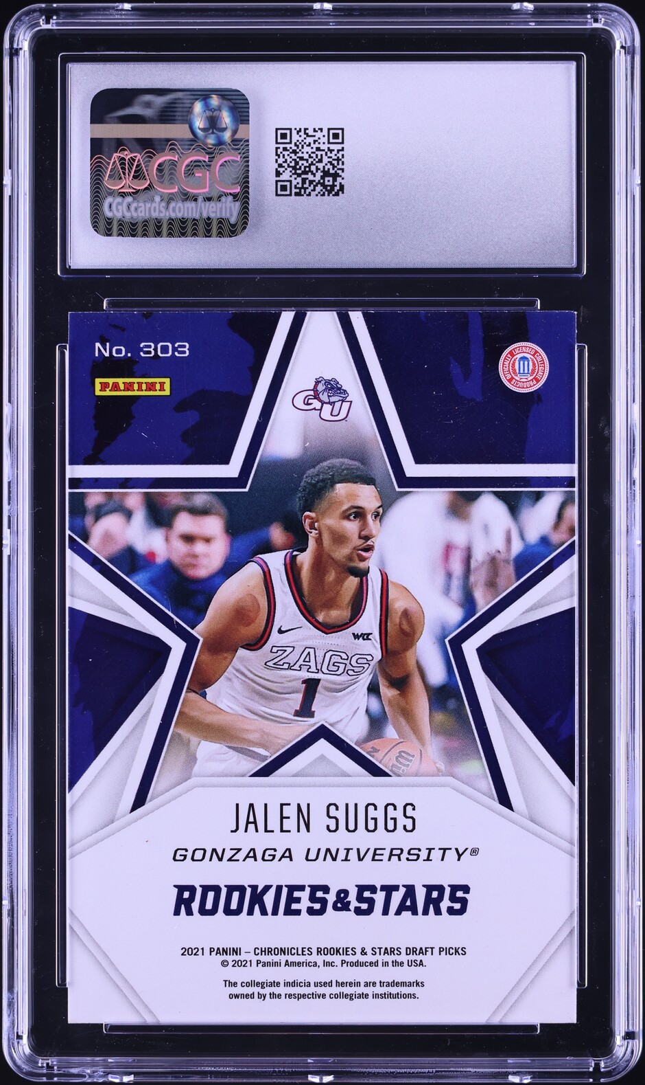 2021 Panini Chronicles Draft Picks & Stars Jalen Suggs ROOKIE #303 CGC 7 NRMT