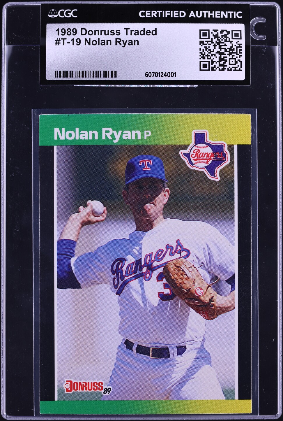 1989 Donruss Traded Nolan Ryan #T-19 CGC AUTH