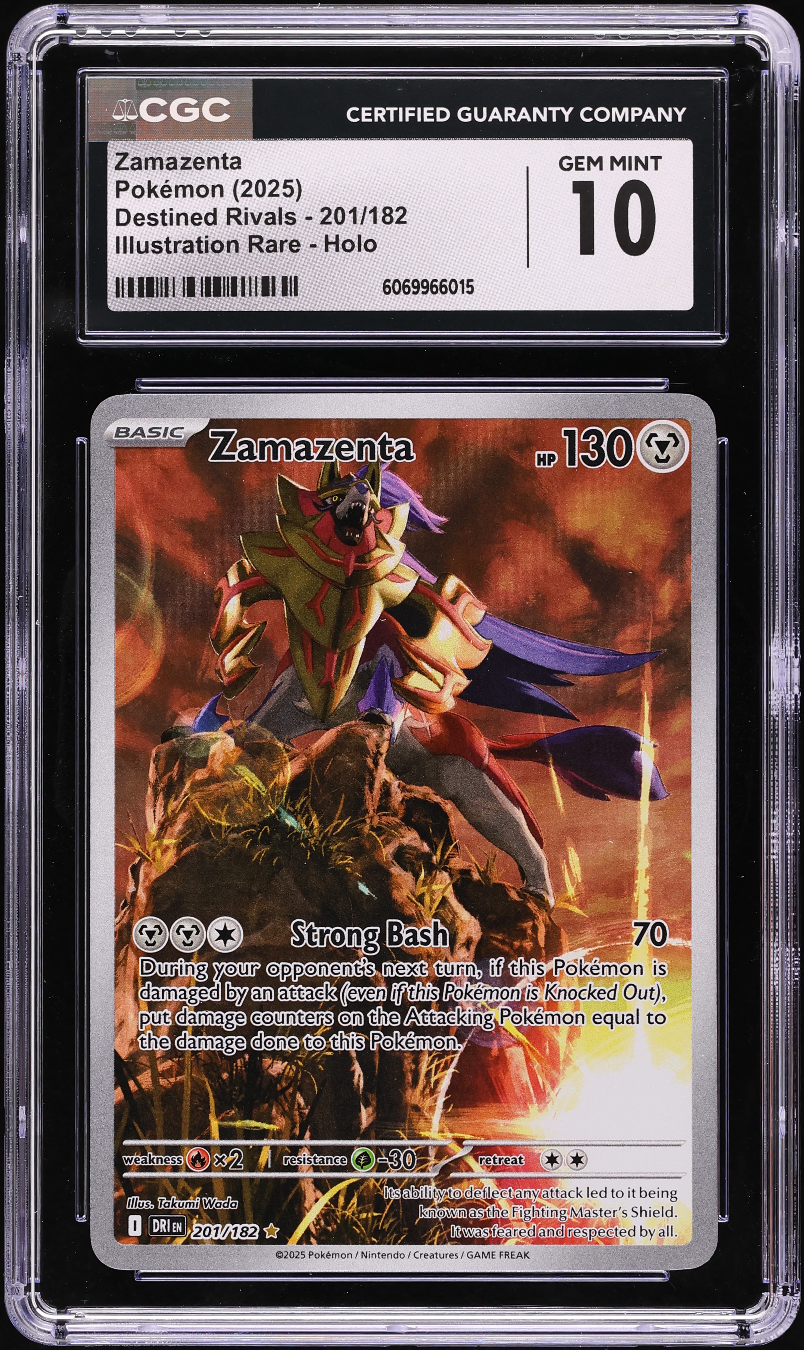 2025 Pokemon Scarlet & Violet Destined Rivals IR Zamazenta #201