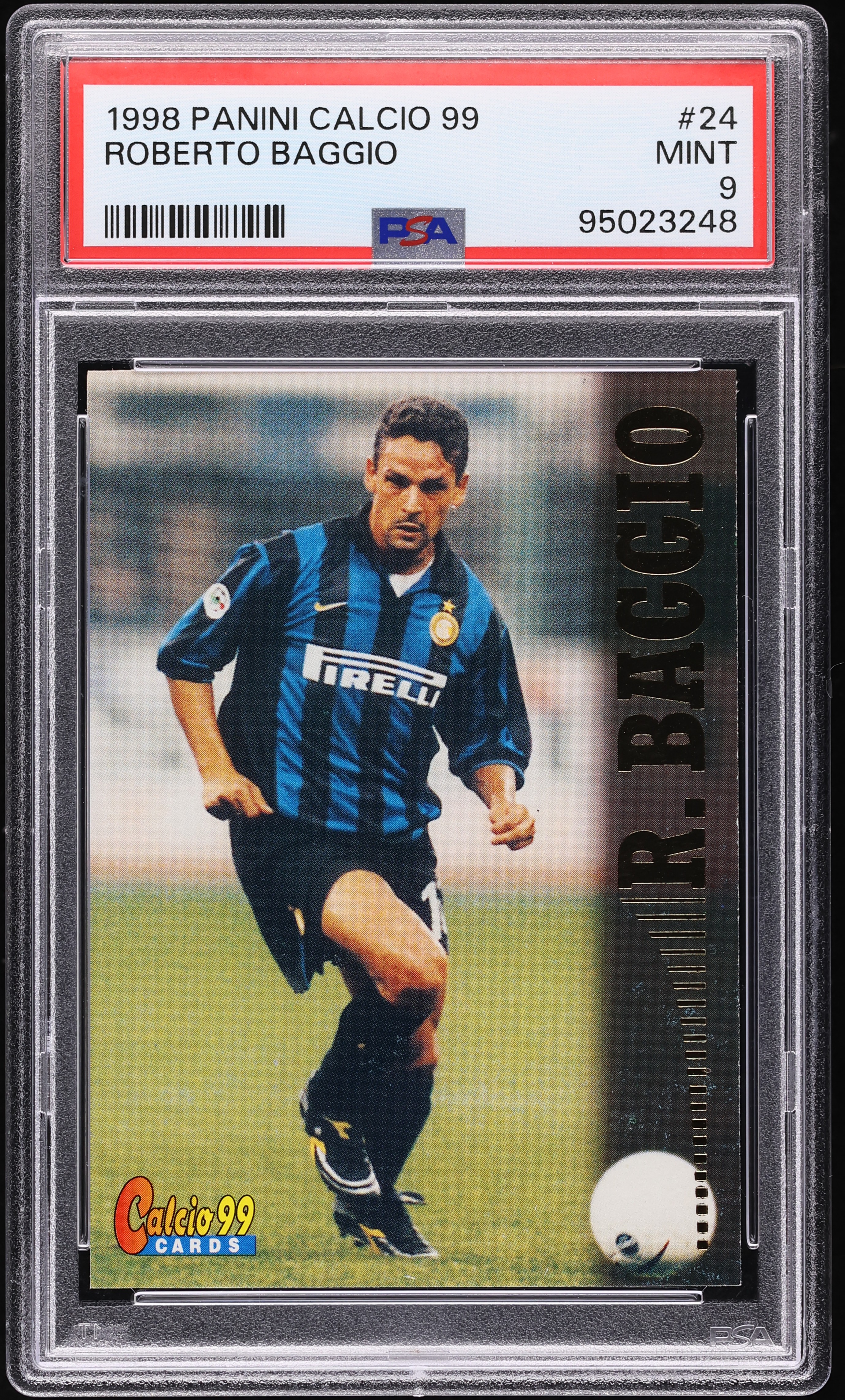 1999 Panini Calcio 99 Roberto Baggio #24 PSA 9 MINT on Fanatics
