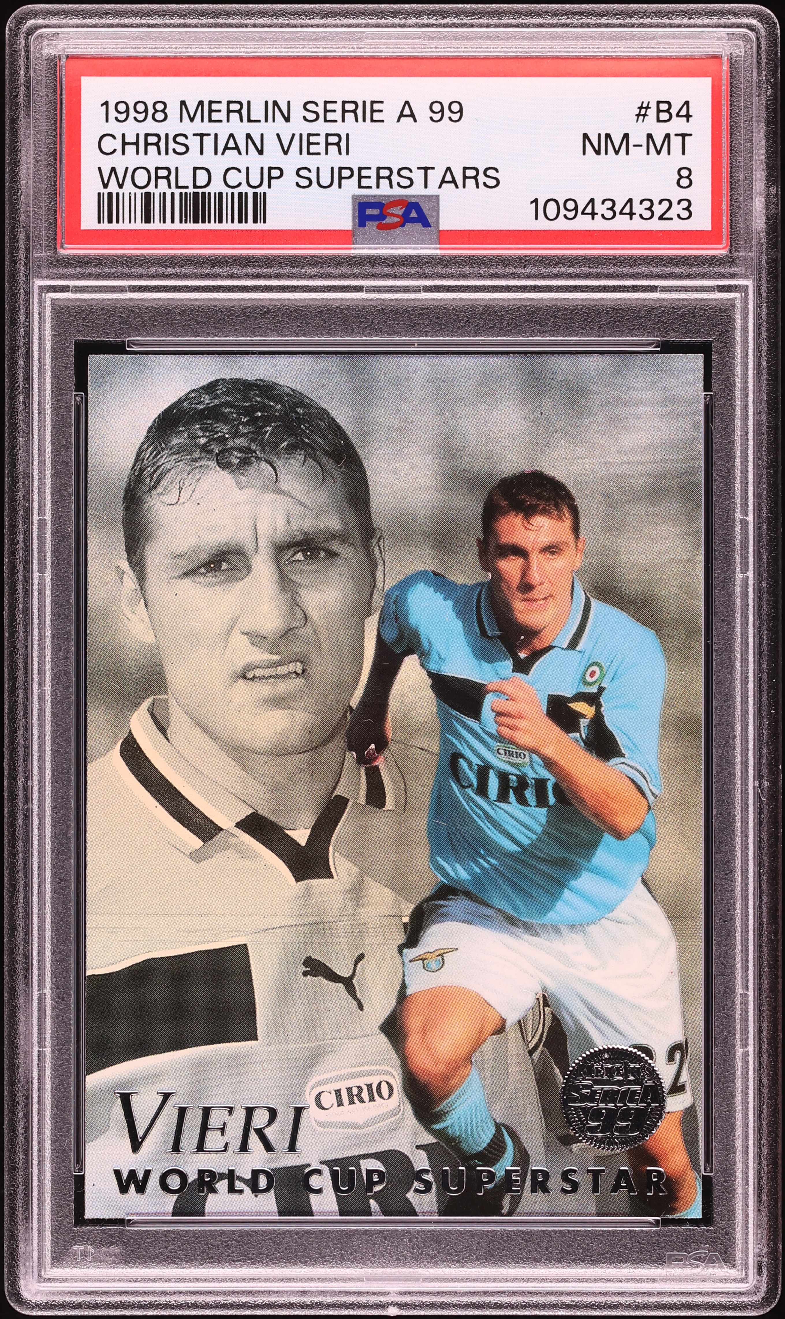 1998 Merlin Serie A 99 World Cup Superstars Christian Vieri #B4 