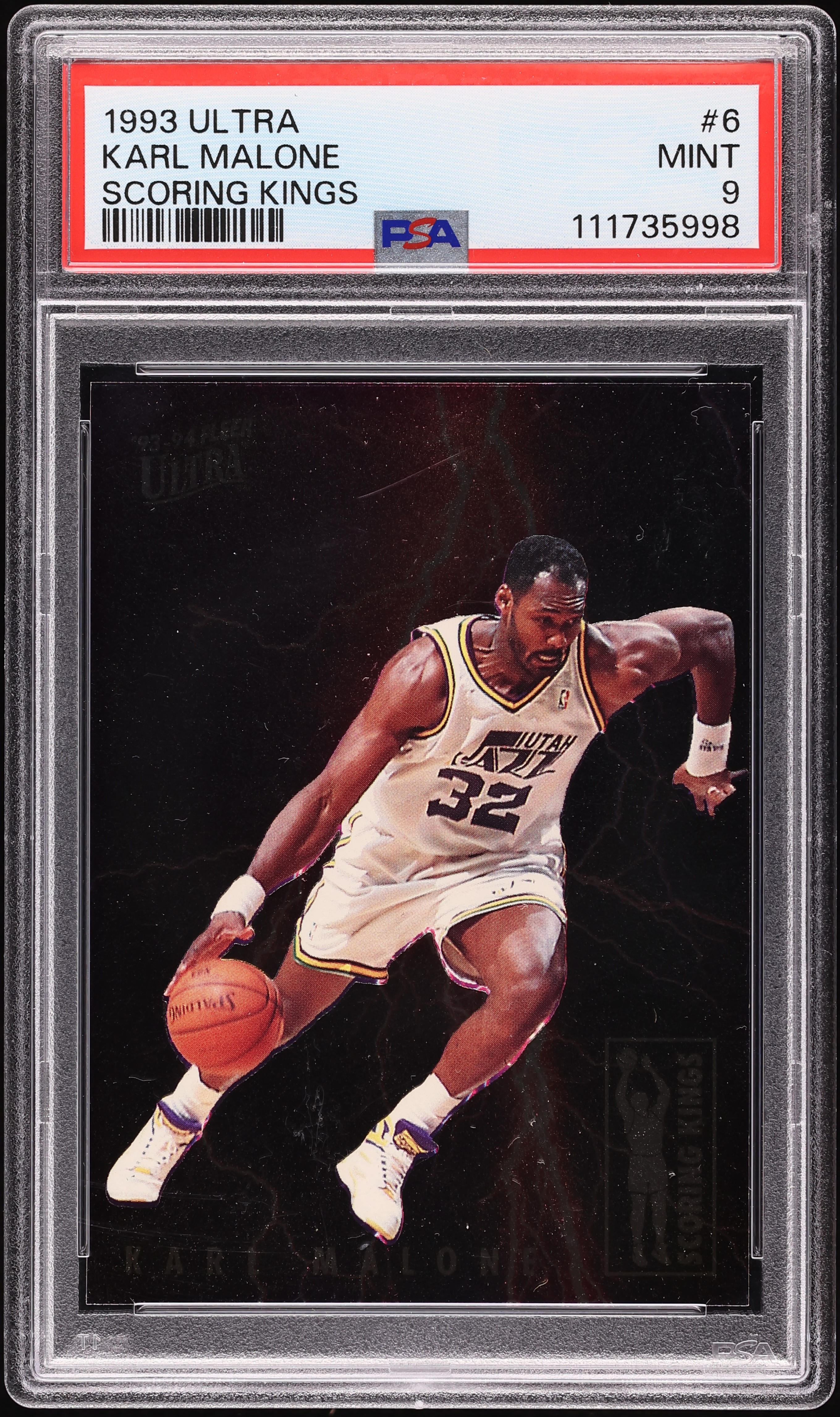 1993 Ultra Scoring Kings Karl Malone #6 PSA 9 MINT on Fanatics Collect