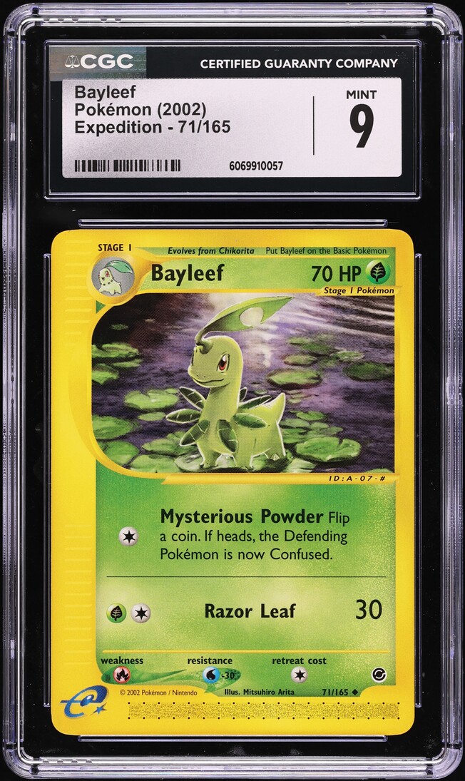 2002 Pokemon Expedition Bayleef #71 CGC 9 MINT