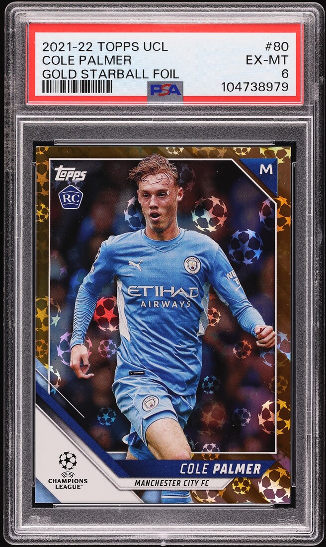 2021 Topps UEFA Champions League Gold Starball Foil Cole Palmer RC