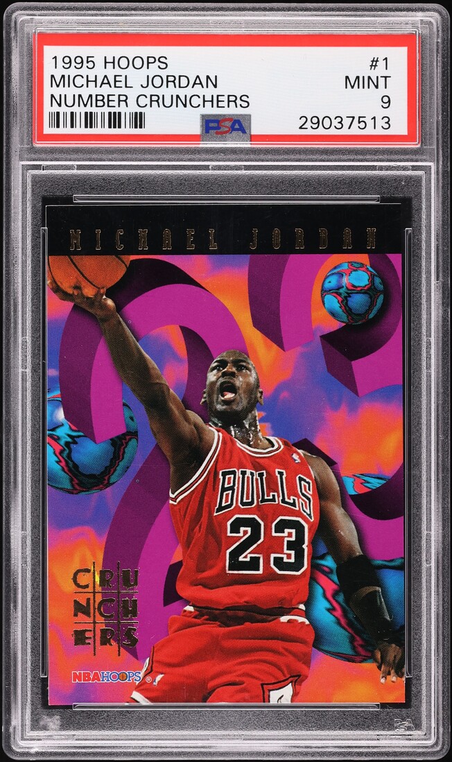 1995 Hoops Number Crunchers Michael Jordan #1 PSA 9 MINT