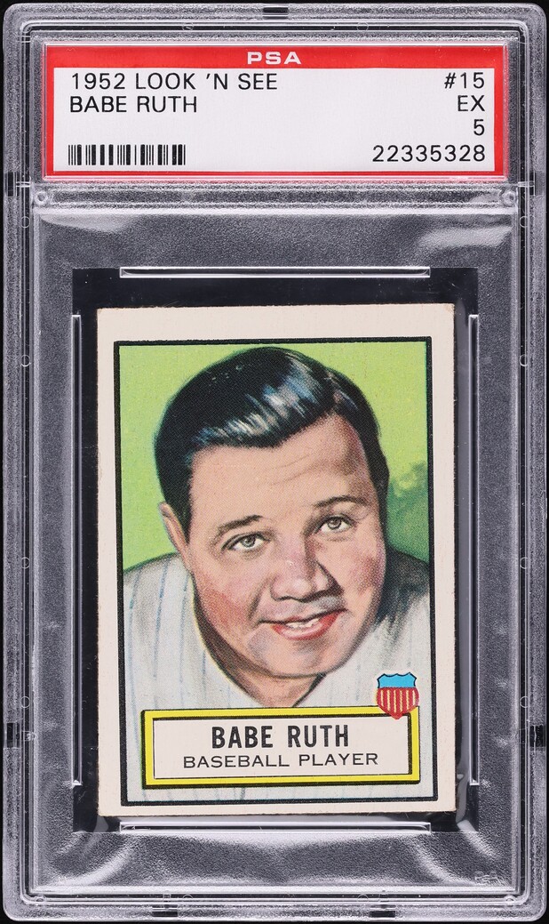 1952 Topps Look 'n See Babe Ruth #15 PSA 5 EX