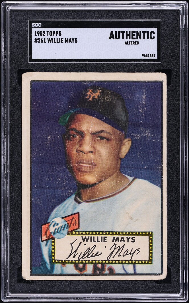 1952 Topps Willie Mays #261 SGC AUTH