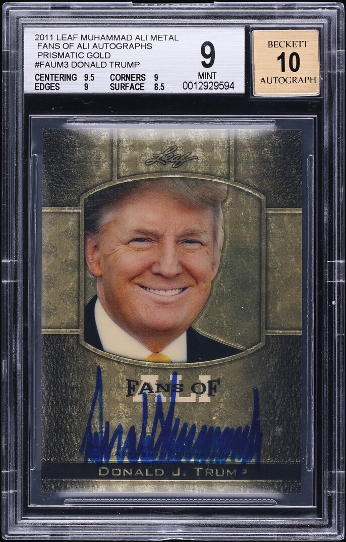 2011 Leaf Metal Prismatic Gold Superfractor Donald Trump ROOKIE