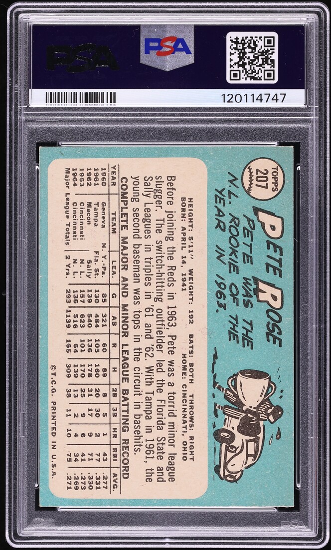 1965 Topps Pete Rose #207 PSA 6 EXMT