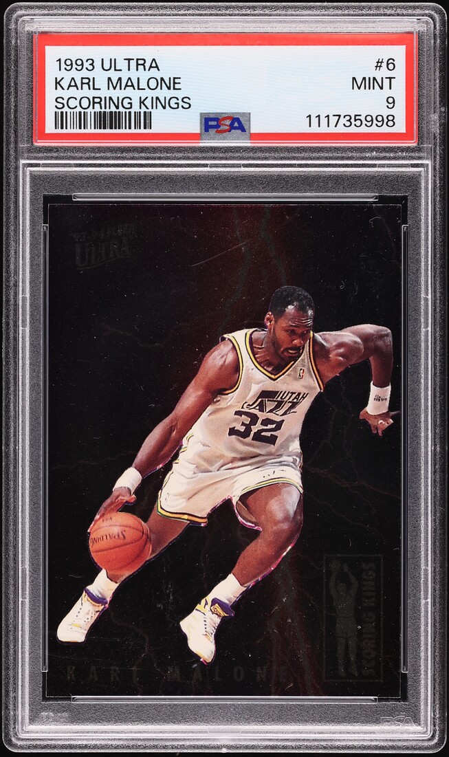 1993 Ultra Scoring Kings Karl Malone #6 PSA 9 MINT on Fanatics Collect