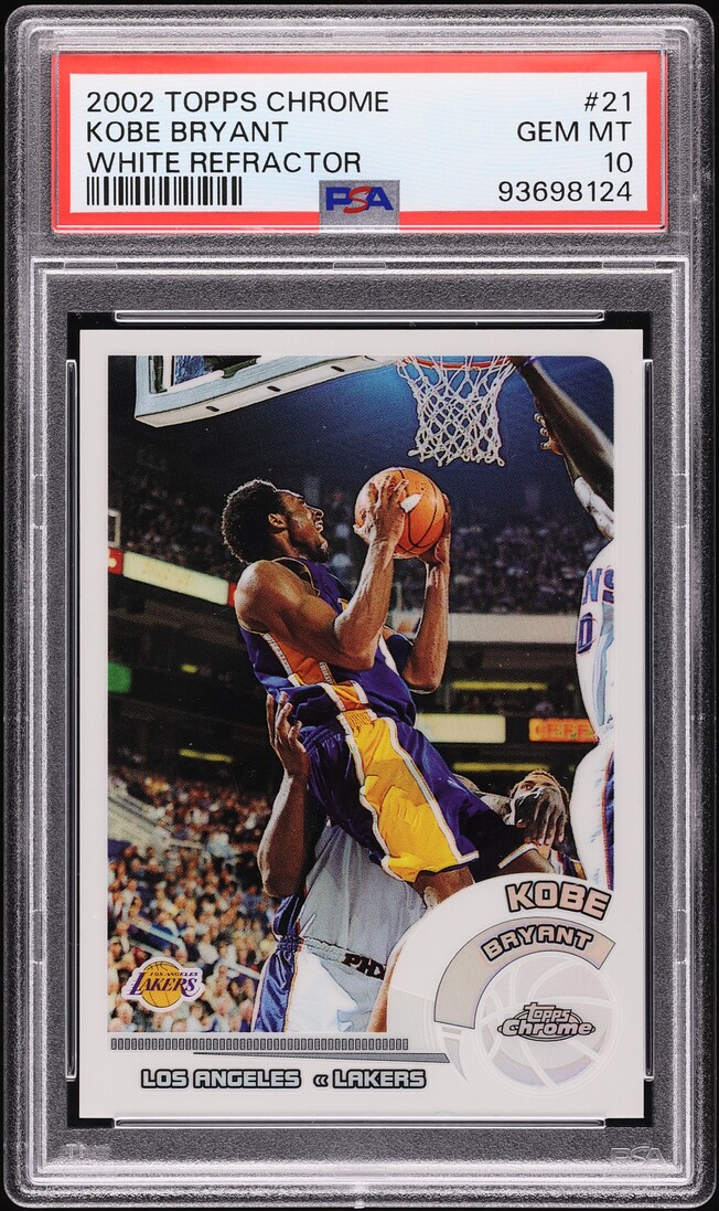2002 Topps Chrome White Refractor Kobe Bryant /249 #21 PSA 10 GEM