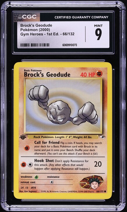geodude pokemon card value Pokemon: Stiffen During your opponents next turn 2000 Pokemon Gym Heroes Brock's