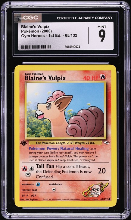 1995 vulpix pokemon card 1995 Vulpix Pokemon Card Good Condition