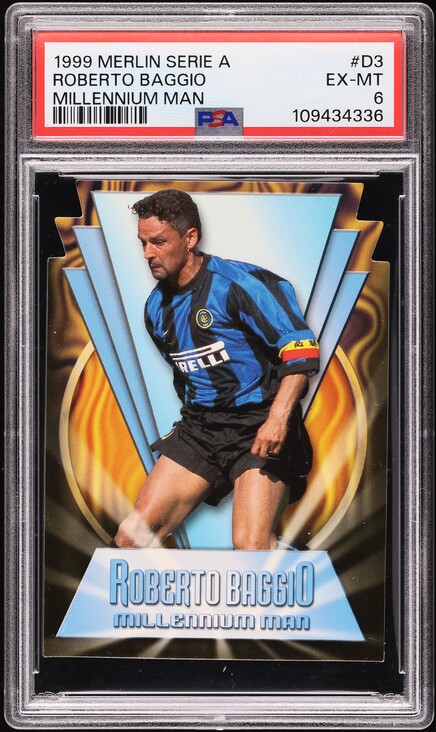 1999 Panini Soccer Roberto Baggio #39 PSA 10 GEM MINT on Fanatics