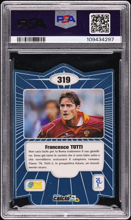 1999 DS Pianeta Calcio 2000 Francesco Totti #319 PSA 7 NRMT on