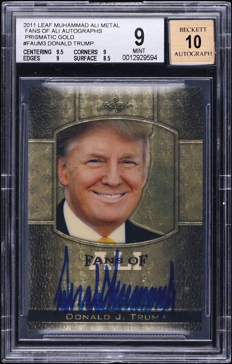 2011 Leaf Metal Prismatic Gold Superfractor Donald Trump ROOKIE