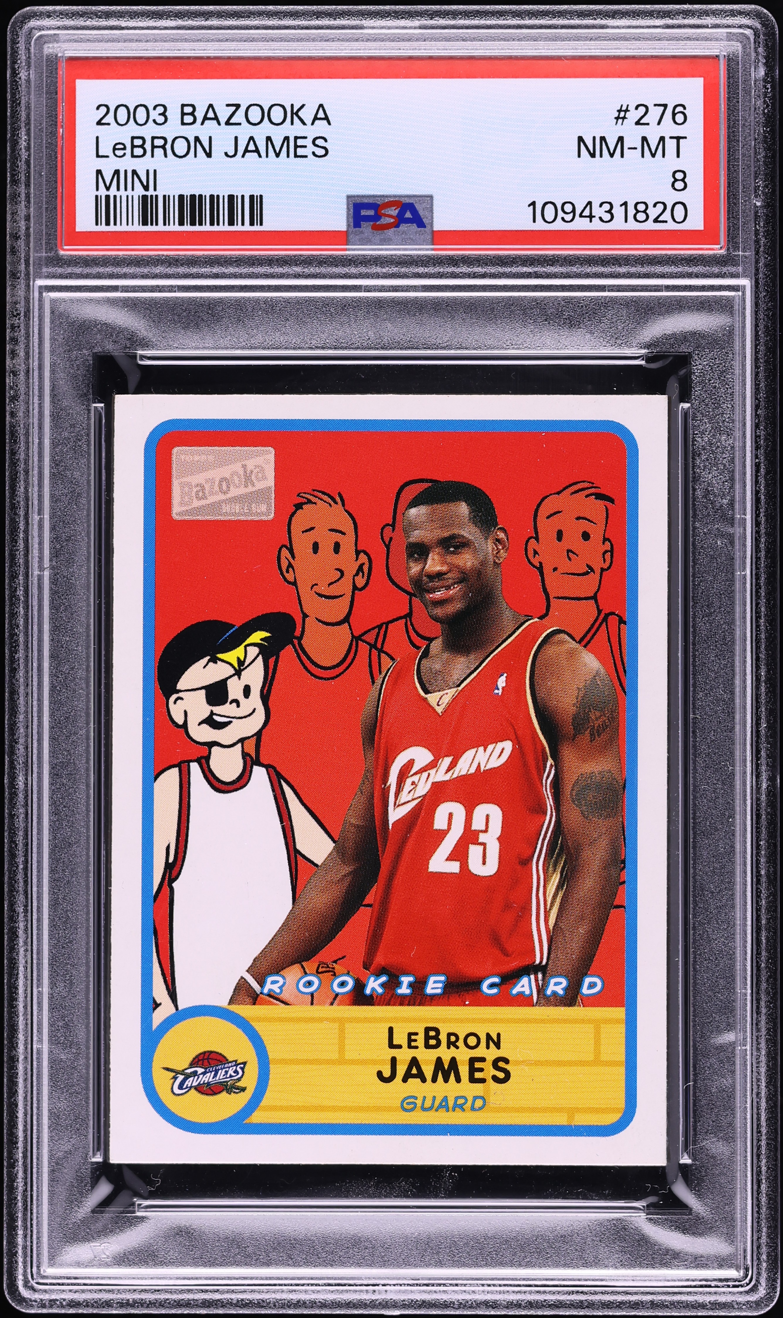 2003 Bazooka Mini LeBron James ROOKIE #276 PSA 8 NM-MT on Fanatics