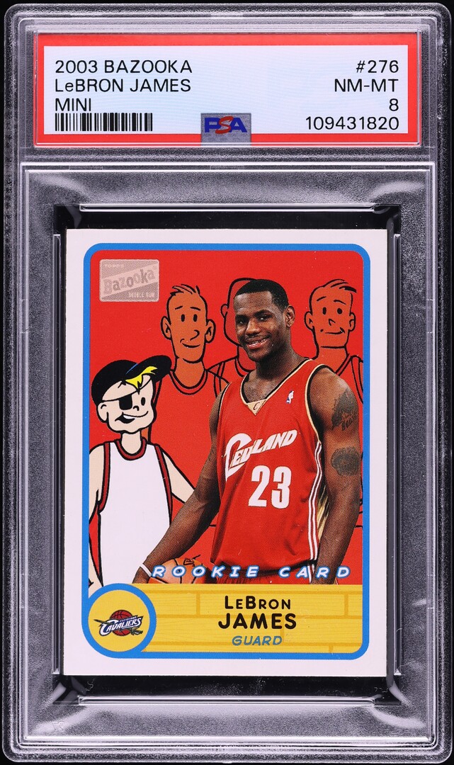 2003 Bazooka Mini LeBron James ROOKIE #276 PSA 8 NM-MT