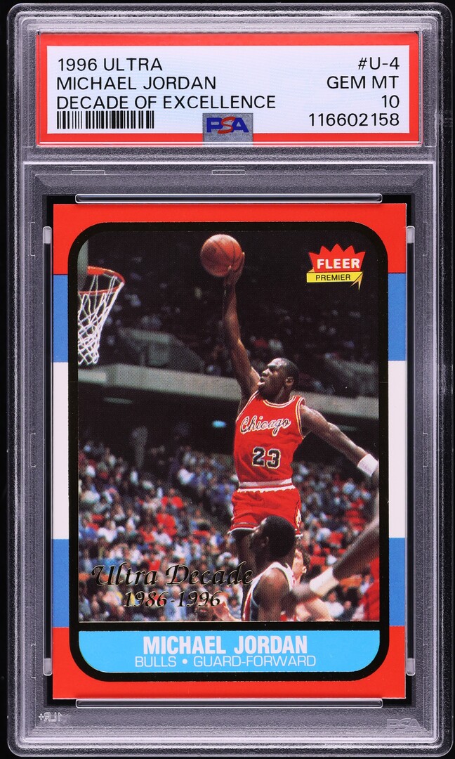 1996 Ultra Decade Of Excellence Michael Jordan #U-4 PSA 10 GEM MINT