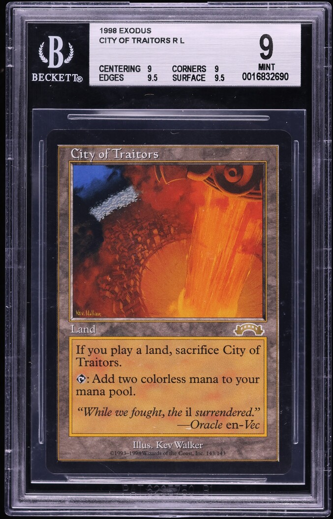 1998 Magic The Gathering MTG Exodus City Of Traitors BGS 9 MINT