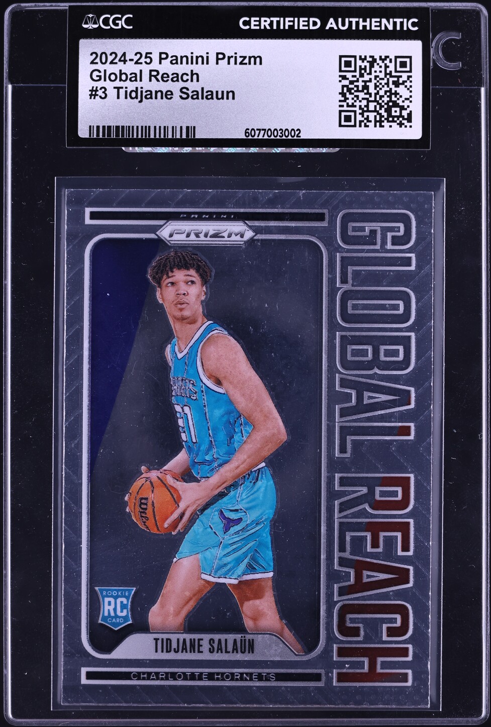 2024 Panini Prizm Global Reach Tidjane Salaun ROOKIE #3 CGC AUTH
