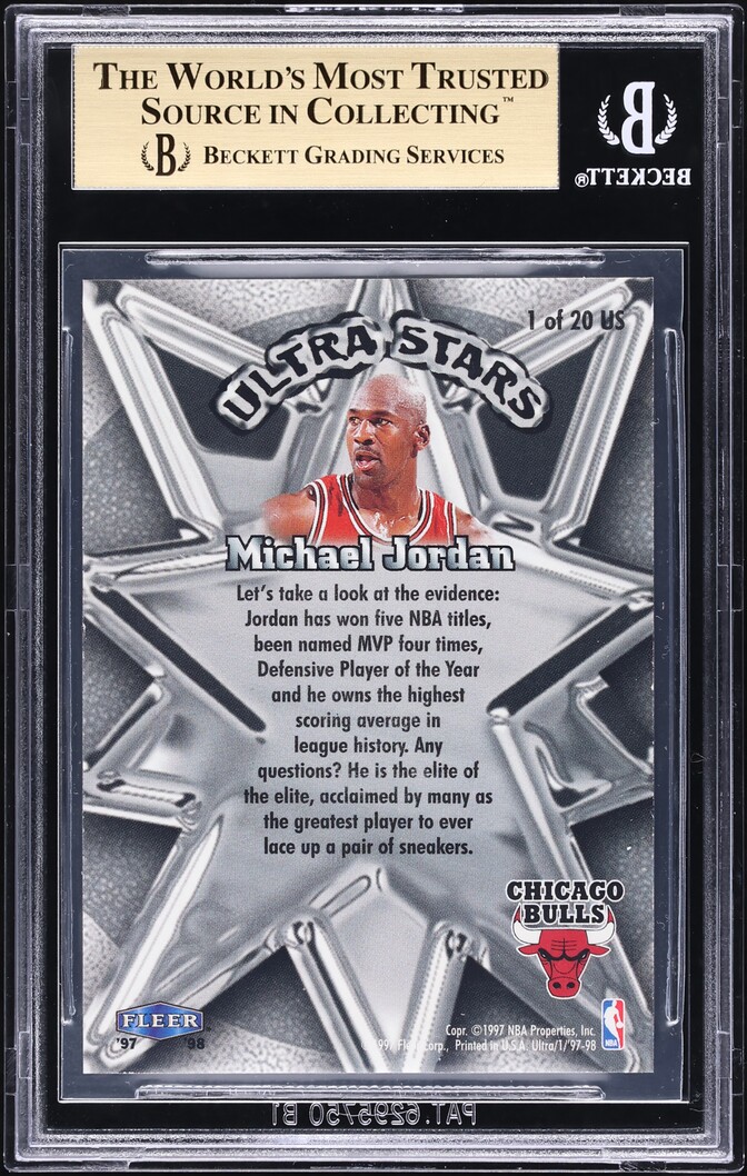 1997 Ultra Stars Gold Michael Jordan #1 BGS 9.5 GEM MINT