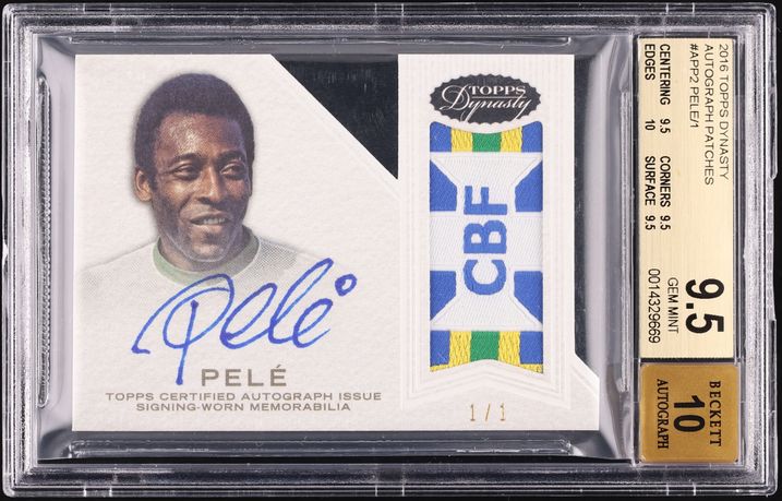 2016 Select Historic Signatures Copper Pele AUTO /15 #HS-P PSA 10